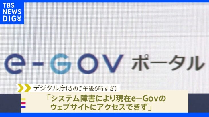 ロシア支持のハッカー集団によるサイバー攻撃か　行政情報サイト「e-Gov」が一時閲覧不能に　デジタル庁｜TBS NEWS DIG