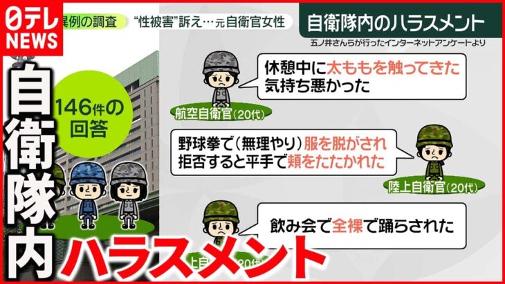 【“性被害”訴え】元自衛官の女性…「どんどん心と体が…」 防衛省が“調査”実施発表