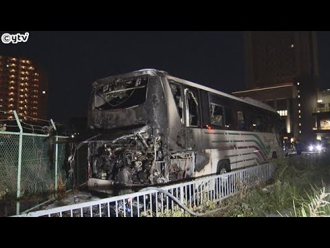 大阪・泉大津市　観光バス炎上　「会社に恨みをもっていた」放火の疑いで元運転手の男逮捕