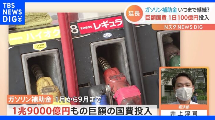 「ガソリン補助金は最初からやるべきじゃなかった」ガソリン補助金いつまで継続？ 巨額の国費1日100億円投入 政府の中から疑問の声｜TBS NEWS DIG