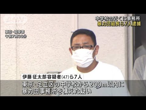 「怪しい男らが」中学校近くに事務所　組長ら逮捕(2022年9月14日)