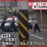 【緊迫】路上で暴れる“刃物男” 現行犯逮捕までの一部始終 埼玉・朝霞市