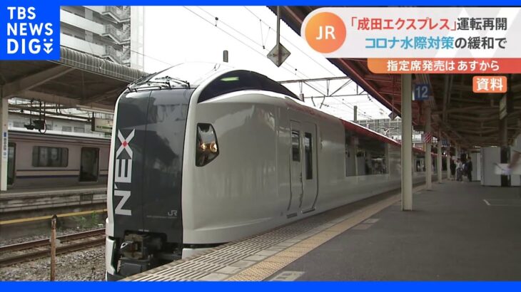 成田エクスプレス　来月から全列車の運転再開　水際対策の緩和を受け｜TBS NEWS DIG
