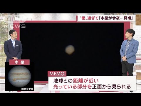 【関東の天気】木星が今夜…見頃　「衝」木星と地球と太陽が一直線に(2022年9月28日)