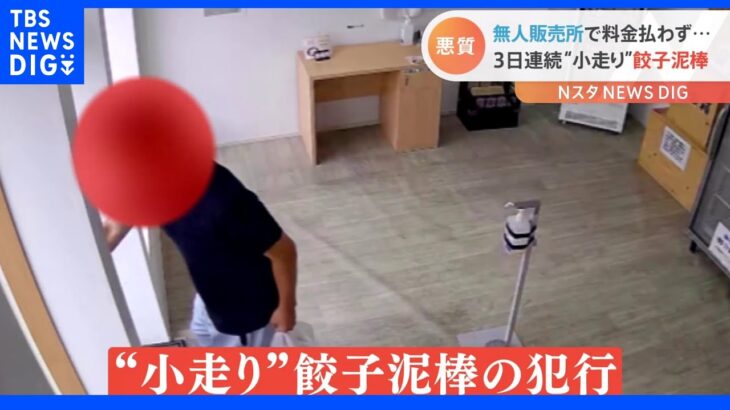 3日連続で無人餃子販売所が被害！防犯カメラがとらえた犯行の一部始終…“小走り餃子泥棒”男の手口とは｜TBS NEWS DIG