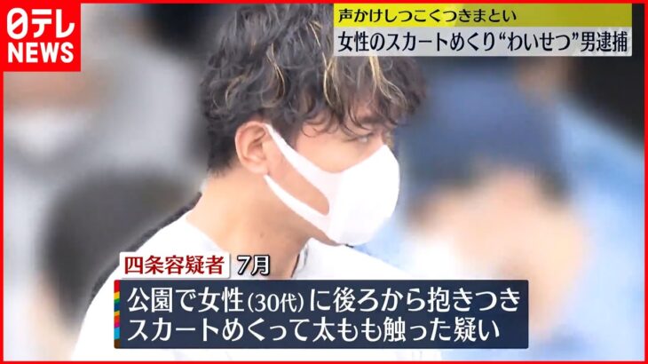 【33歳の男逮捕】ナンパ目的で声をかけつきまとい…女性のスカートめくり体触る 東京・杉並区