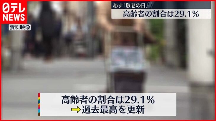 【高齢者】全人口に占める65歳以上の割合が過去最高を更新