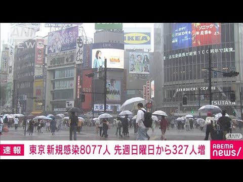 【速報】東京の新規感染8077人　重症25人死亡6人　新型コロナ(2022年9月18日)