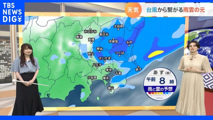 【9月2日 関東の天気】朝晩はヒンヤリにわか雨も｜TBS NEWS DIG