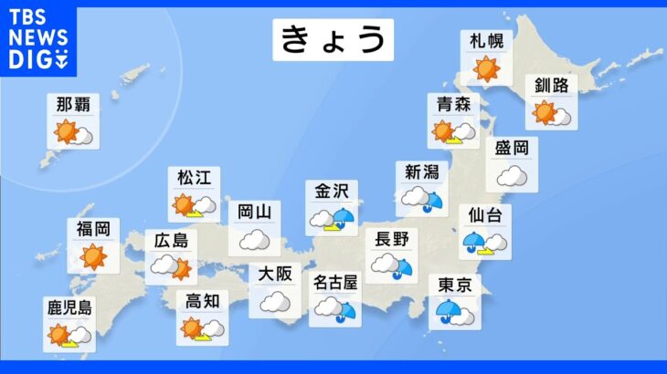 【9月8日 朝 気象情報】これからの天気｜TBS NEWS DIG