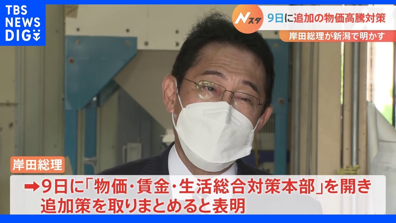 岸田総理、9月9日に追加の物価高騰策をとりまとめへ|TBS NEWS DIG