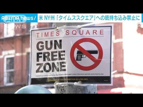 タイムズスクエアに銃持ち込み禁止　米NY州が新たな銃規制(2022年9月2日)