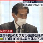 【自民調査会など】衆議院・小選挙区「10増10減」法案を了承　異論相次ぐ中