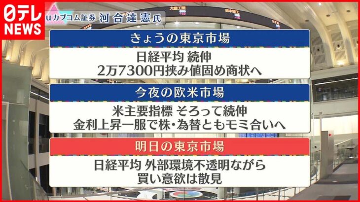 【10月19日の株式市場】株価見通しは？ 河合達憲氏が解説