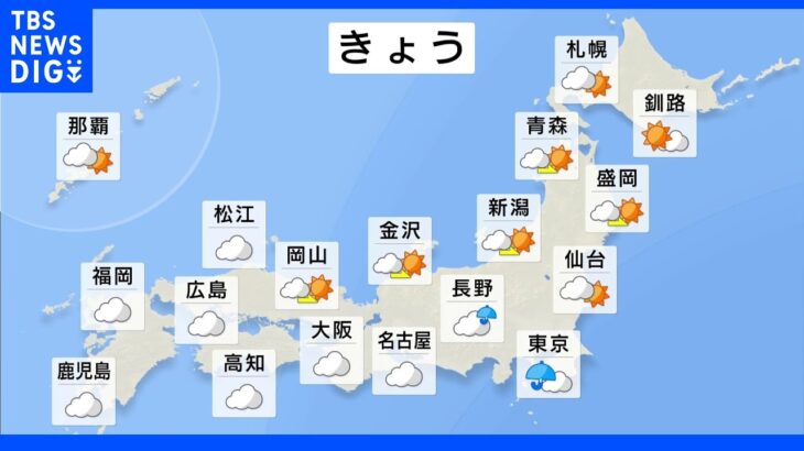 今日の天気・気温・降水確率・週間天気【10月6日 天気予報】｜TBS NEWS DIG