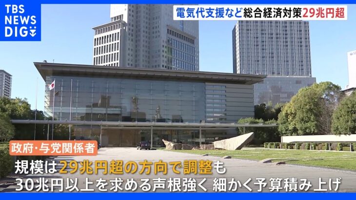 総合経済対策・29兆円超の見通し　自民党内から「去年と比べて少なすぎる」予備費を大幅増額へ｜TBS NEWS DIG