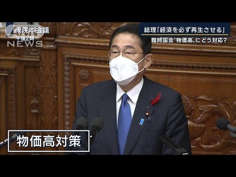 岸田総理「日本経済を必ず再生させる」物価高対策の中身は？臨時国会召集(2022年10月3日)