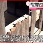 【器物破損で捜査】国の重要文化財の門が破壊「強い憤り」 大阪・貝塚市