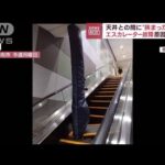 駅の“使用中止”エスカレーター　天井との間に挟まったモノとは？(2022年10月13日)