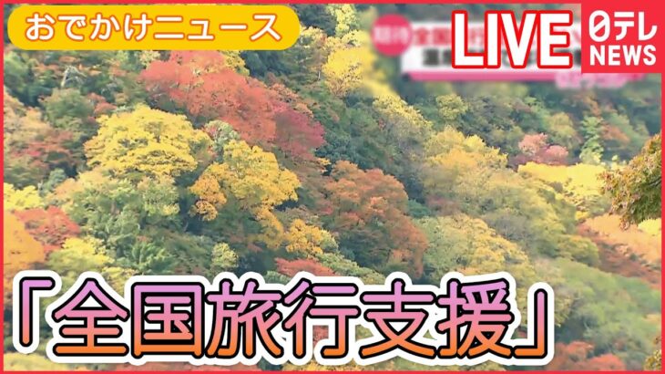 【ライブ】「全国旅行支援」「イベント割」　売り切れ続出「旅行支援」/「最大1880円引き」チケット求め争奪戦/旅行の目的地は“運任せ”　など　旅行をお得にするニュースまとめ(日テレNEWS LIVE)