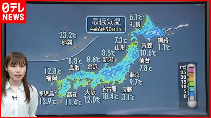 【天気】全国的に晴れ 関東もすっきりとした青空