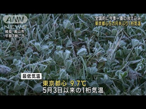 けさは寒い　北海道で今秋一番、都心も最低気温一桁(2022年10月20日)