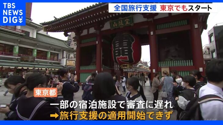 「全国旅行支援」が東京都でもスタート 「審査が間に合わない」一部で遅れも｜TBS NEWS DIG