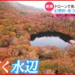 【絶景】宮城・船形山麓の”水辺の紅葉” 空撮映像　NNNセレクション