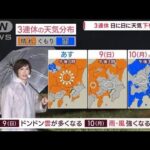 【関東の天気】3連休　日に日に天気下り坂(2022年10月7日)