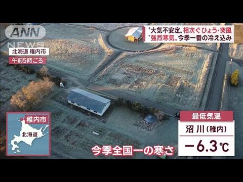 【強烈寒気】各地で今季一番の冷え込み　東京都心“まるで冬”(2022年10月25日)