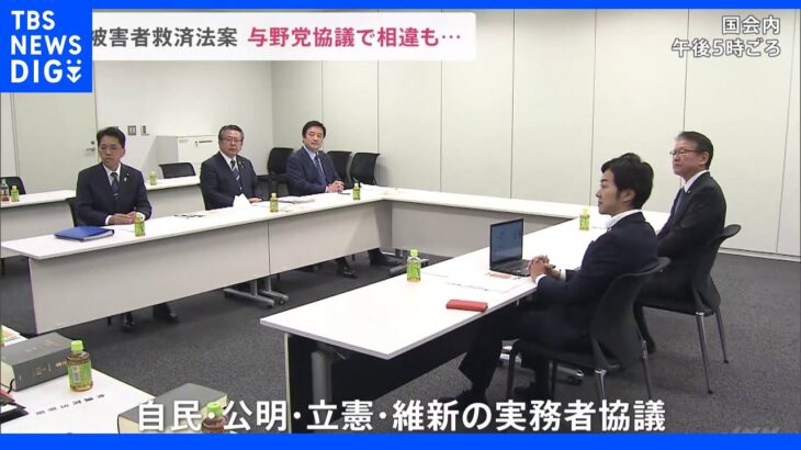 “被害者救済法”めぐり…与野党初協議で相違浮き彫り　「詰めていかなければいけないところが相当ある」｜TBS NEWS DIG