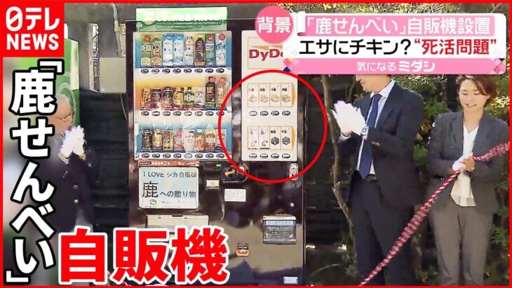 【鹿せんべい】自販機を奈良公園に設置 背景には鹿の“死活問題”が…