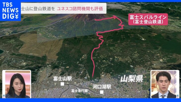 富士山に登山鉄道を！ユネスコ諮問機関から「評価」通知も｜TBS NEWS DIG