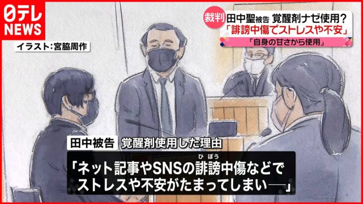 【裁判】田中聖被告｢誹謗中傷でストレスや不安がたまってしまった｣