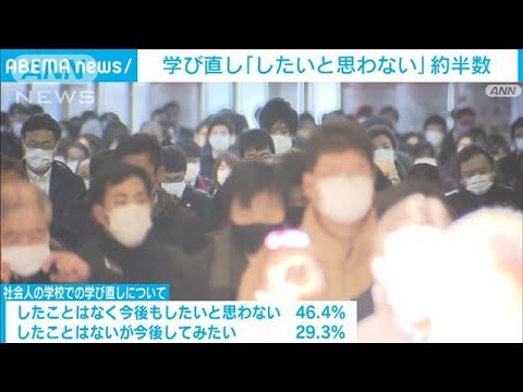 学び直し「したいとは思わない」約半数　内閣府の「生涯学習に関する世論調査」で(2022年10月28日)