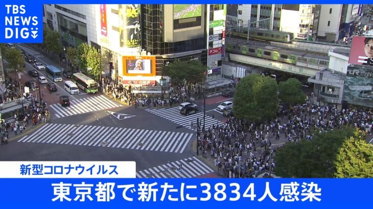 東京都、3834人の感染　重症14人、死亡10人　新型コロナ患者の「全数把握」見直しに伴い厚労省が公表｜TBS NEWS DIG
