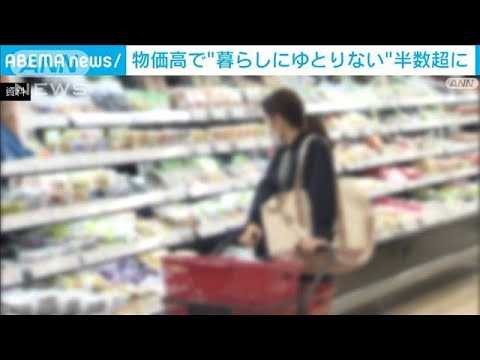 【暮らしのゆとり】「なくなった」5割超え…“物価上昇”が主な理由　日銀調査(2022年10月15日)