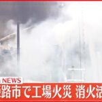 【速報】「サンエス石膏」の工場で火災 従業員50人ほど避難 兵庫県姫路市