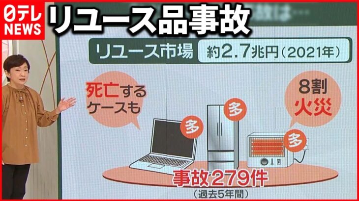 【事故多発】5年間で279件 8割が発火、死亡も…使用前「5つのチェックポイント」