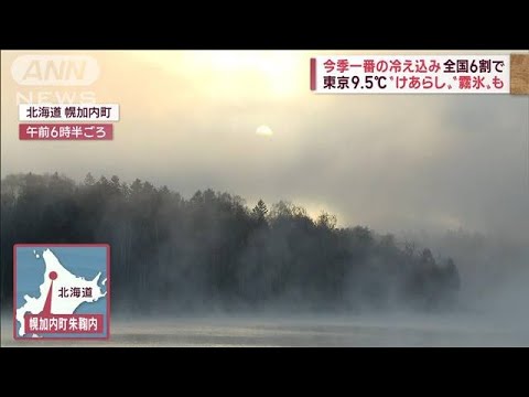 “けあらし”や“霧氷”の便りも 全国6割で今季一番の冷え込み　寒暖差で頭痛など急増(2022年10月26日)