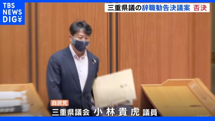 “8割が隣の大陸から”投稿の自民・小林貴虎三重県議　辞職勧告決議案は否決｜TBS NEWS DIG