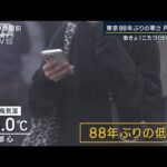 あすは気温上昇「寒暖差」に注意　東京88年ぶり“異例”の寒さ(2022年10月7日)