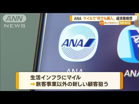 ANA　「マイル経済圏」構想　“何でも購入”可能へ(2022年10月21日)