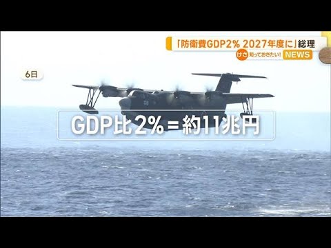 約11兆円…岸田総理「防衛費をGDP2％　2027年度に」　“コロナ予算”活用も検討(2022年11月29日)