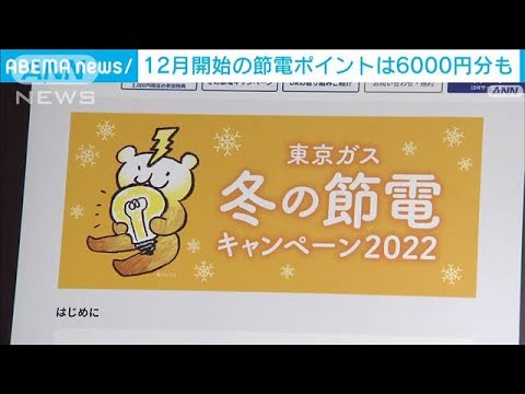「節電ポイント」12月から開始　条件達成で6000円分付与も(2022年11月29日)