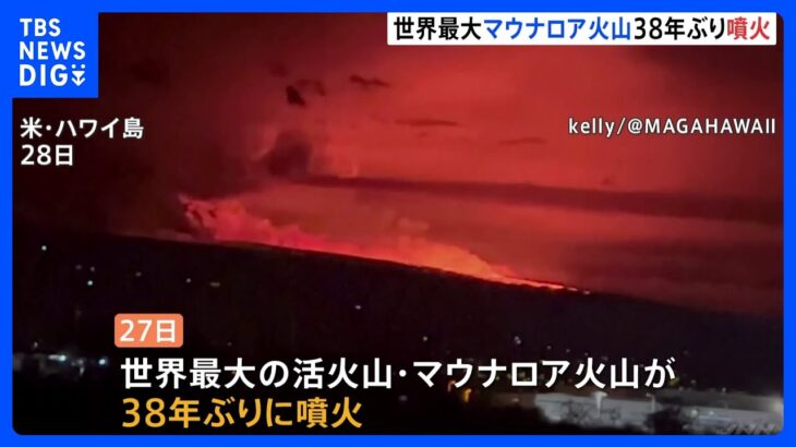世界最大の活火山　マウナロア火山　1984年以来38年ぶりに噴火｜TBS NEWS DIG