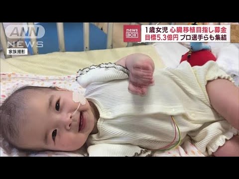 1歳女児の心臓移植　渡米費用の募金活動にJリーガーも(2022年11月23日)