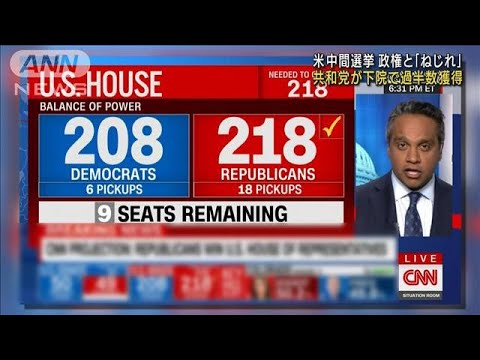 米中間選挙「ねじれ」共和党が下院で過半数獲得(2022年11月17日)