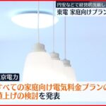 【東京電力】家庭向け“全料金プラン”値上げを検討へ