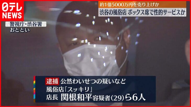 【逮捕】低い仕切り席で全裸“性的サービス”道玄坂の風俗店「スッキリ」摘発